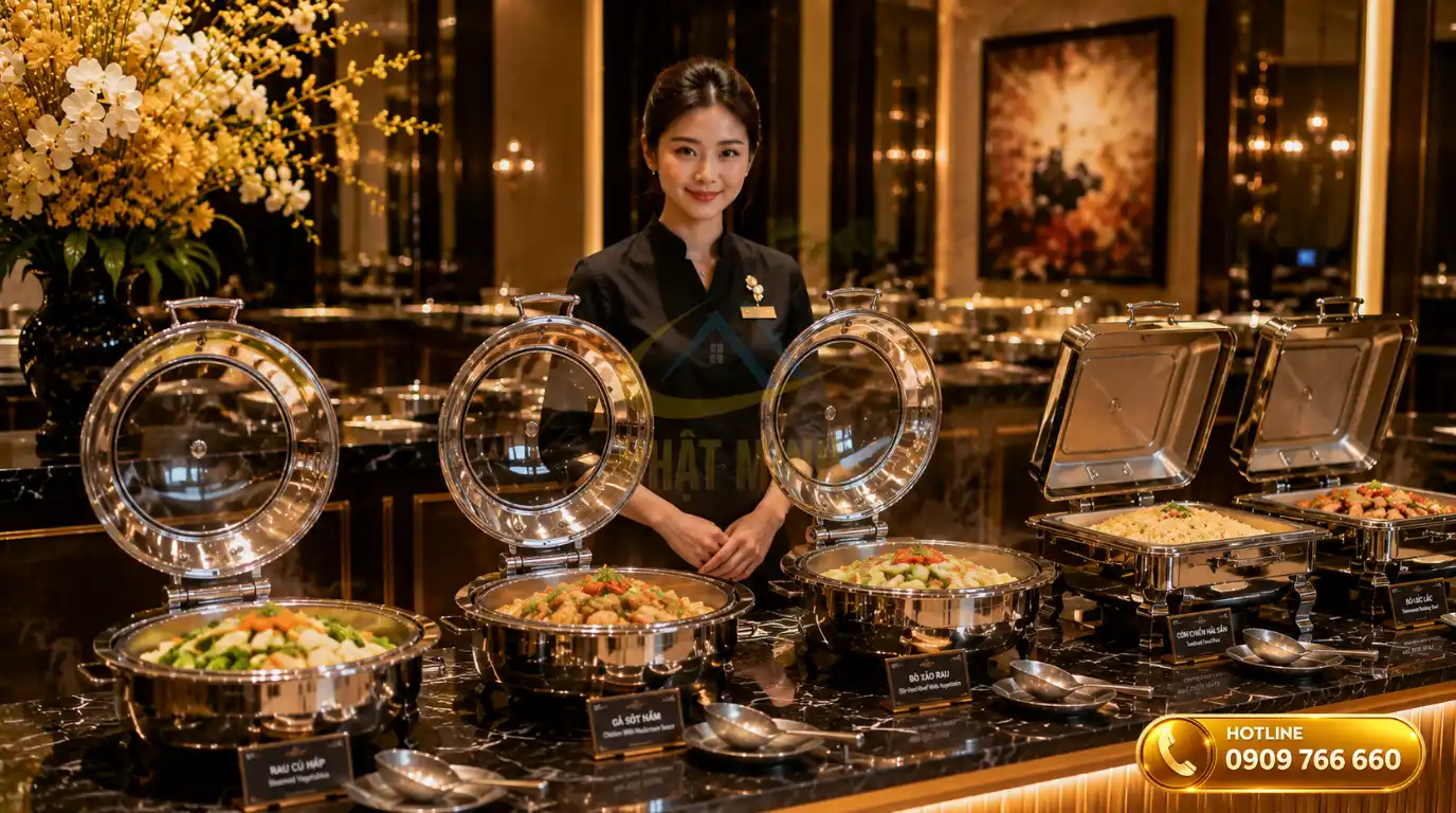 Hướng dẫn vận hành thiết bị tiệc buffet an toàn cho nhà hàng khách sạn