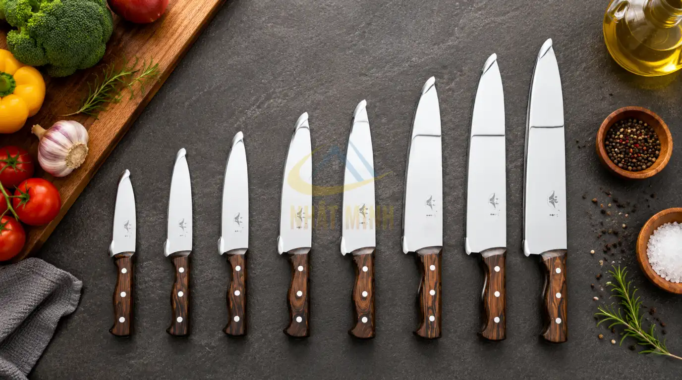 tổng kho phân phối dao bếp dụng cụ nhà hàng khách sạn Nhật Minh