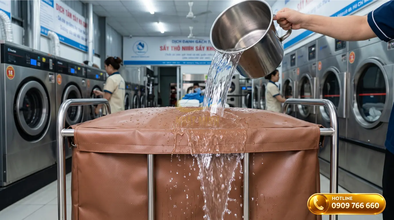 Bề mặt khung inox 304 của xe giặt là có khả năng chống ăn mòn hóa chất