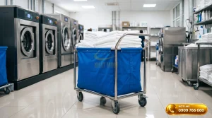 Xe giặt là inox 304 chống gỉ sét chuyên dụng cho khách sạn