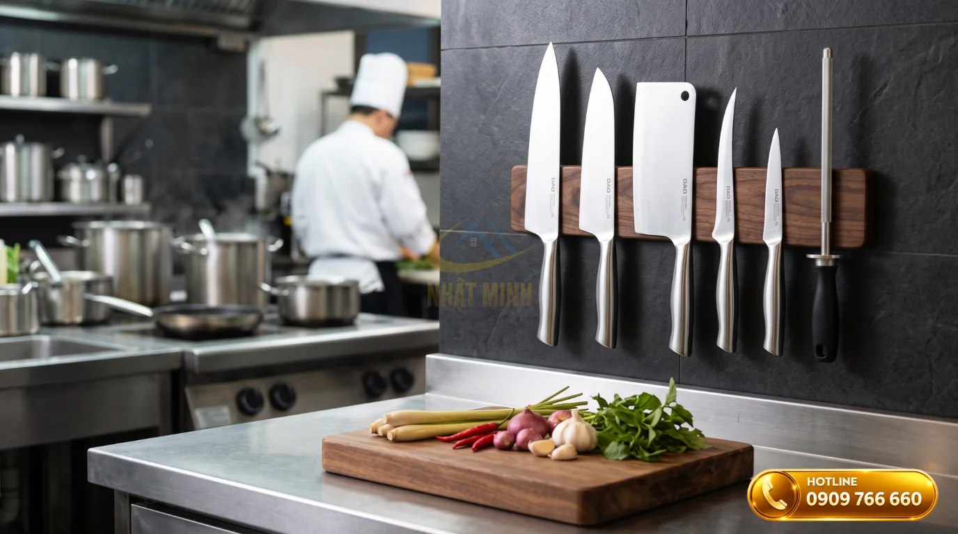 Bộ dao nhà bếp chuyên dụng cao cấp cho nhà hàng khách sạn