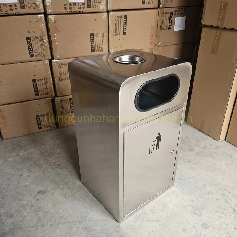 Thùng rác gạt tàn inox YH93